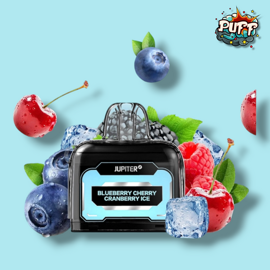 JÚPITER REPUESTO 10.000 PUFF BLUEBERRY CHERRY CRANBERRY ICE