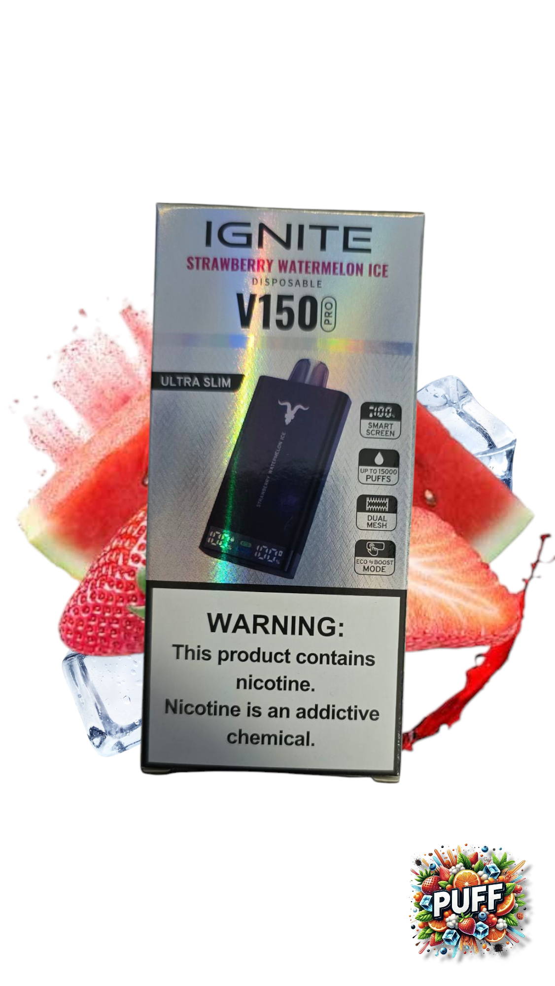 IGNITE V150 PRO STRAWBERRY WATERMELON ICE 15.000 PUFF