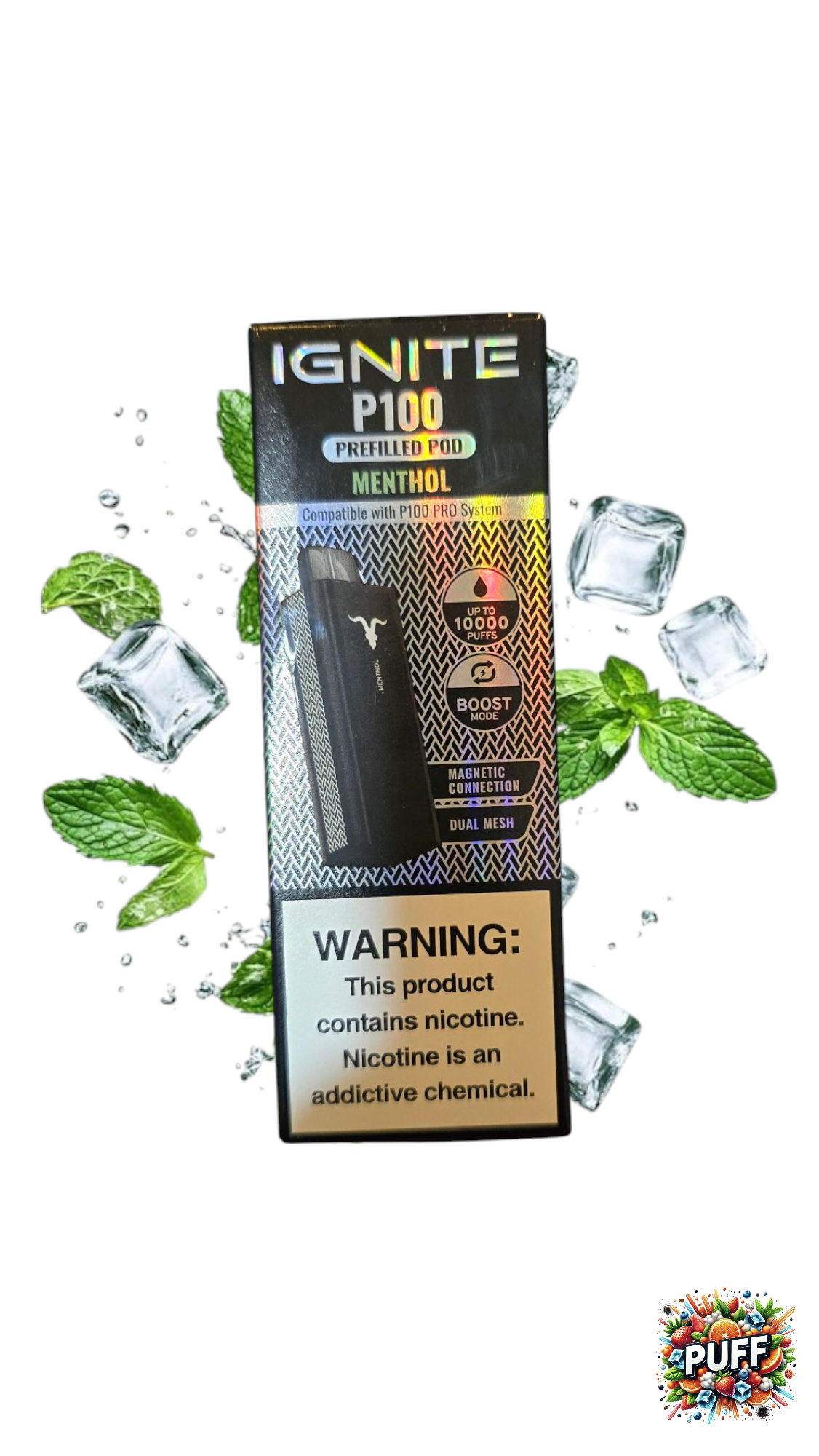 IGNITE P100 10.000 PUFF REPUESTO MENTHOL