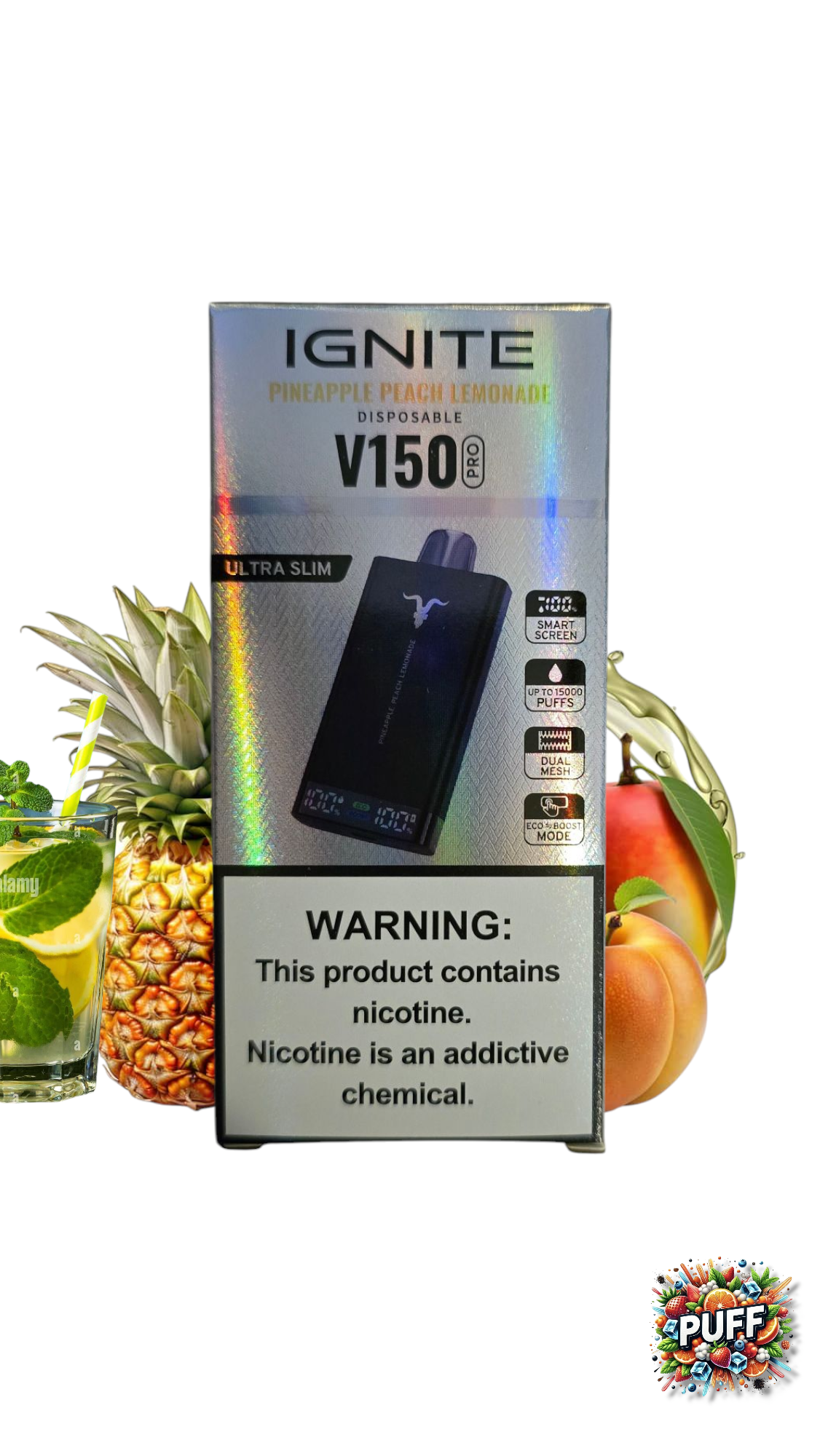 IGNITE V150 PRO 15.000 PUFF PINEAPPLE PEACH LEMONADE