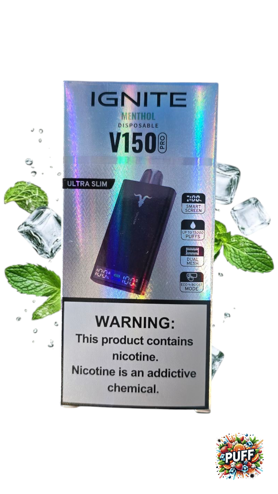 IGNITE V150 PRO 15.000 PUFF MENTHOL